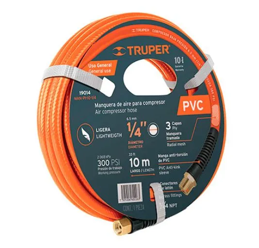 10893  3/8"x33 ft, 10 M  PVC, low pressure air hose MANGUERA AIRE