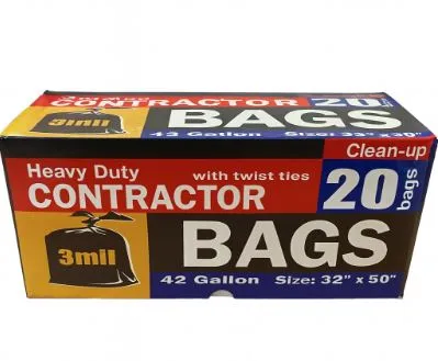 [CONTRACTOR BAG] HEAVY DUTY CONTRACTOR BAG 3.0 MIL / 42 GAL BOLSA CORP  20 BAGS