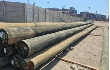 [WOODEN POLE] WOODEN POLE FOR PUBLIC LIGHTING  POSTE MADERA REDONDO