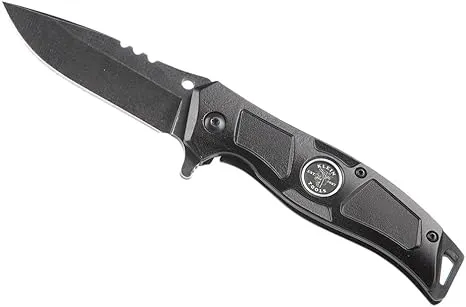 [44228] 44228 KLEIN TOOLS Electrician's Pocket Knife, EDC Folding Knife with Stainless Steel Blade For Cable And Line Work, Deep-carry Pocket Clip and Lanyard Hole