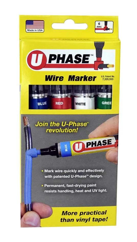 52491 U-Phase Marker 4 Color-1ea: Blue, Red, White, & Green