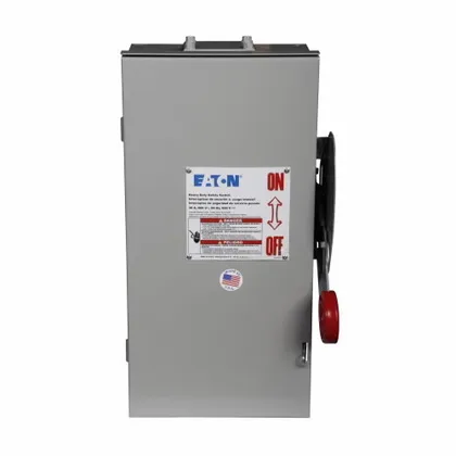 DH261URK Safety Switch, HD, Non-Fusible, 2P, 2 Wire, 30A, 600VAC, NEMA 3R