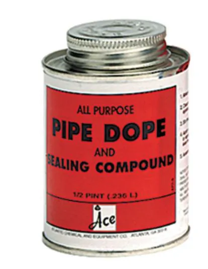APD8-8  ACE® ALL PURPOSE PIPE DOPE (APD) Brush-in-can, yellow, non-hardening, non-toxic pipe joint compound for use on all metals, ABS  PVC  CPVC  etc  Does not contain lead or silicone
