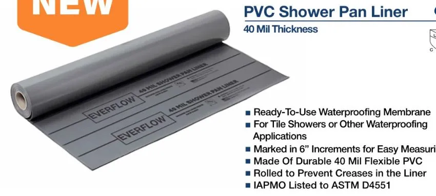 [SPL5100-40R] SPL5100-40R  5''X 100'' PVC SHOWER PAN LINE