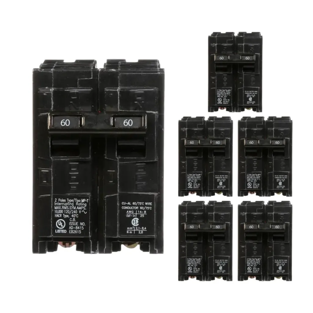 Q260PK Circuit Breaker – 60A, 2-Pole, 120/240V, Type QP, Plug-In SIEMENS (6-PACK)