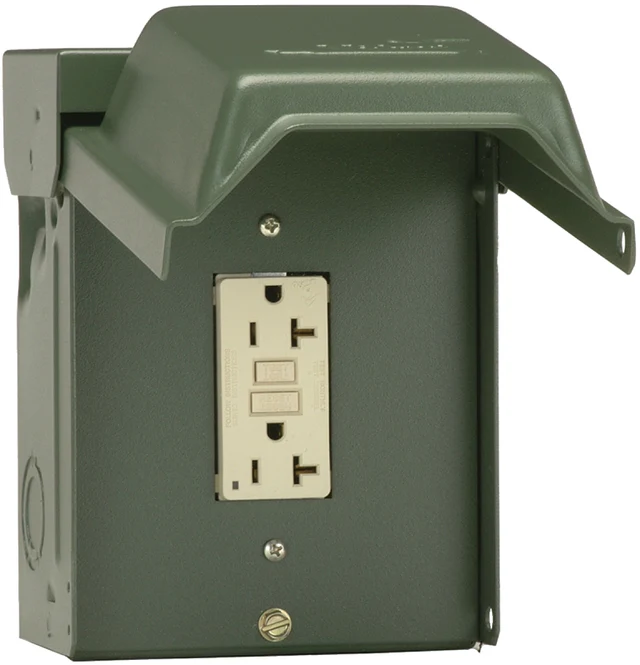 U010010GRP MW 20 GFCI SURF UNMTRD GREEN