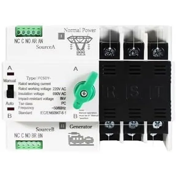 [FCSDY-100/3P110V] FCSDY-100/3P110V  ATS  110V Dual Power Automatic Transfer Switch 100A Electric Industry Metal Switch 50/60Hz PC