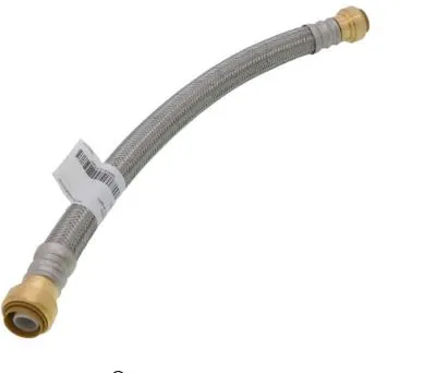 FSBBS34P18   3/4 in. Push-To-Connect x 3/4 in. FPT x 18 in. Braided Stainless Steel Water Heater Connector HOSE