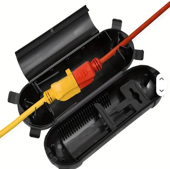 [ALS380] ALS380  OUTDOOR WATERPROOF EXTENSION CORD SAFETY COVER ELECTRIC CONNECTION BOX SEAL PROTECTOR FOR GARDEN  8.26'' X 2.75''