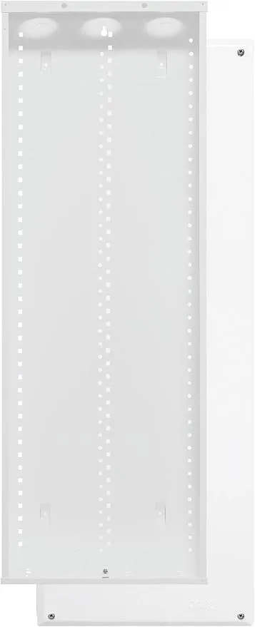 EN4200 Legrand - Caja de cableado estructurado de 42 pulgadas con cubierta de rosca, caja multimedia de calibre 20 en la pared con paso de cable de 2.5 pulgadas y 2 salidas de salida de salida - Blanco brillante