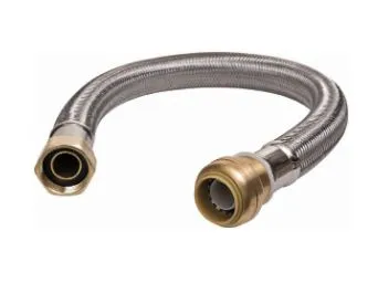 38212  3/4''X 12'' PUSH-FIT X FIPS BRAIDED FLEXIBLE TUBE HOSE