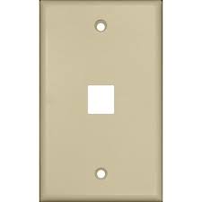 [88142] 88142 1 PORT CAT5 PLATE IVORY