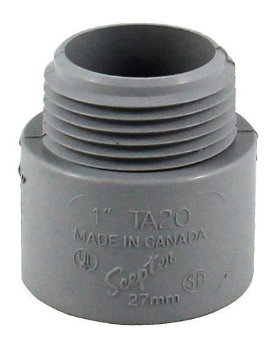 [TA20] TA20 1"   PVC  TERMINAL  ADAPTER