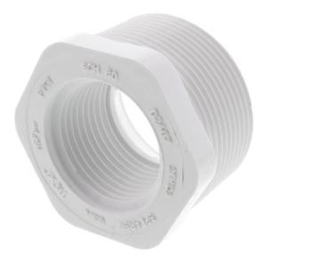 1-1/2 in x 1 in PVC Reducer, Threaded, Schedule 40- | miamielectricac