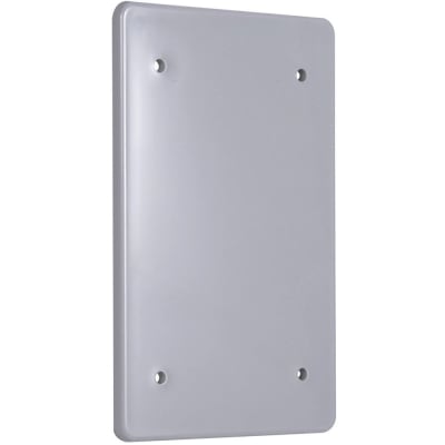 [PBC100GY] PBC100GY 1-Gang Weatherproof Cover, Plastic, Blank, Gray