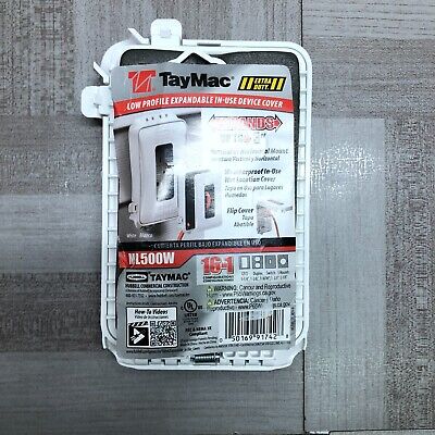 [ML500W] ML500W 1-Gang Weatherproof In-Use Cover, Expandable, EXTRA DUTY®, White