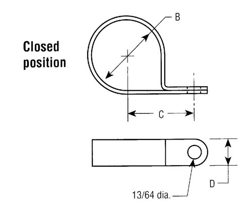 [22416] 22416 1/4 CABLE CLAMP
