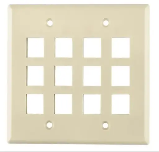 [88152] 88152  12 PORT CAT5 PLATE IVORY