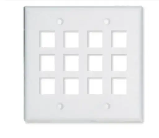 [88172] 88172  12 PORT CAT5 PLATE WHITE