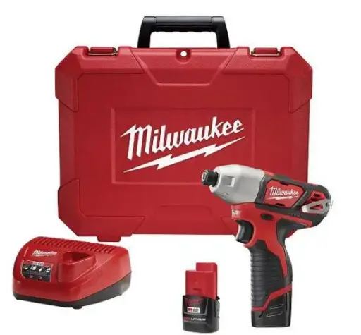 [2450-22] 2450-22  12V SUB-COMPACT IMPACT KIT Milwaukee  M12 Sub Compact Impact Kit with 2 Battery