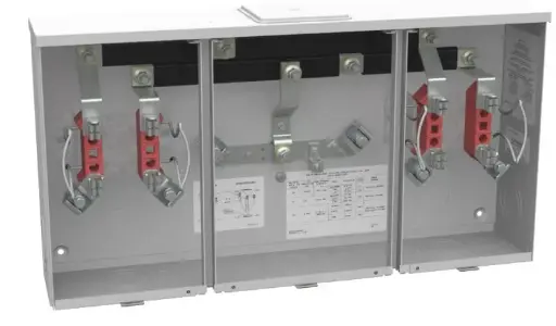 [U1232-X-HSP] 150A Ringless Meter Socket, 2 Position Horizontal, Stainless Steel Hasp for Milbank-