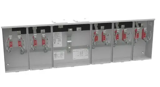 [U1235-X-HSP] U1235-X-HSP  HORIZONTAL  Milbank  4 Terminal Ringless Large, Closing Plate 5 Position, Stainless Steel Hasp 150 Ampere