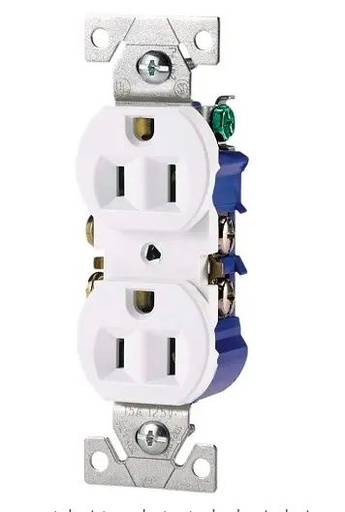 [270W] 270W  Eaton Wiring 15 Amp NEMA 5-15R 125V Duplex Receptacle Outlet, White