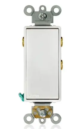 [LEV5685-2W] LEV5685-2W   DEC .PLUS  ROCKER  15 Amp, 120/277 Volt, Decora Plus Rocker, Single-Pole Double Throw, Center Off, Maintained Contact, White