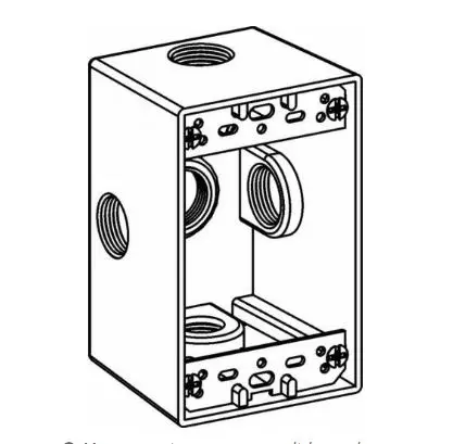 [1DB50-5X] 1DB50-5X  1G WP 5-1/2'' HUBS DEEP SIDE BOX