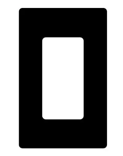 [LEV80401E] LEV80401E  1G   BLACK Decorator Wall Plate - Screwless
