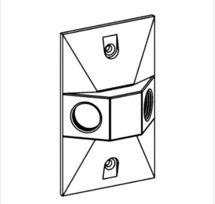 [RE-2] RE-2   1/2" GRAY Orbit RE-2 Weather-proof Rectangular 1G 2outlet Cover 