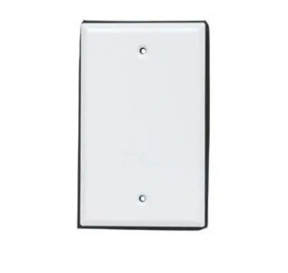 [30278W] 30278W   COVER  Weatherproof 1 Gang Blank Aluminum Cover With Gasket And Screws White