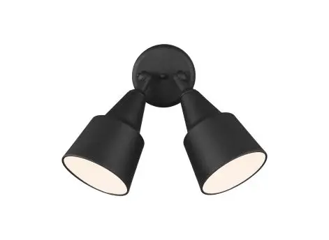 [8602-BLACK] 8602-BLACK  2 LIGHT BLACK OUT FLOOD ALUMINUM