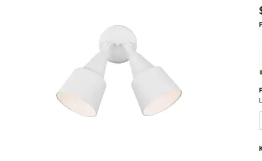 [8600-WHT] 8600-WHT  2 LIGHT WHITE OUT FLOOD ALUM