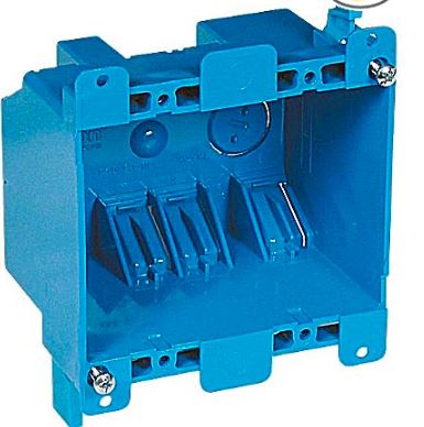 [B225R] B225R   2-Gang 25 cu. in. Blue PVC Old Work Electrical Switch and Outlet Box