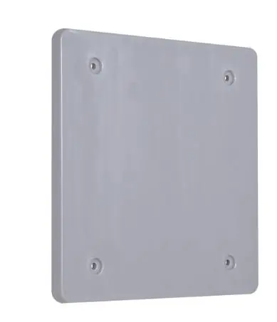 [PBC200GY 5133410] PBC200GY 5133410  2-Gang Weatherproof Cover, Plastic, Blank, Gray