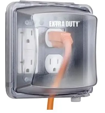 [MM2420C] MM2420C  2-Gang Weatherproof In-Use Cover, EXTRA DUTY®, 55-in-1, 2-3/4 in. Deep, Clear