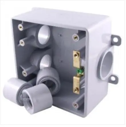 [FSC-2-101520] FSC-2-101520   2/G  BOXES 1/2'' ,3/4'' ,1 " FSC  PVC FSCC DBL GANG BOX SCEPTER