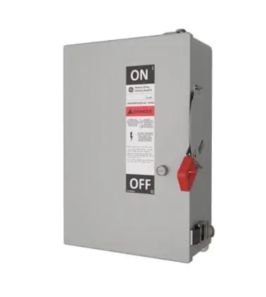 [TH4324] TH4324  HHN424N  200A  3P 240V HD INDOOR FUSIBLE SW  GENERAL ELECTRIC DISCONNECTIVE  200A 3P HD N1 240V FUSIBLE SW, Number Of Poles: 3, Amperage Rating: 200A, Voltage Rating: 240 AC, Standard: Yes, Application: Heavy, Enclosure: NEMA 1 (Indoor), Size: 31.5