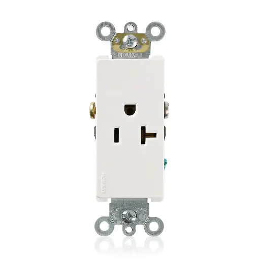 [LEV16351W] LEV16351W   20A   125V  SINGLE   DCR  RECEPTACLE   WHITE