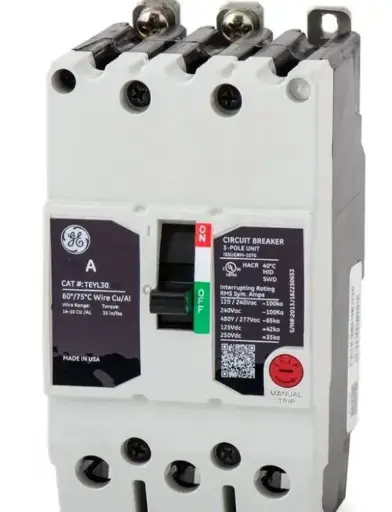 [TEYL3020B] TEYL3020B  20A 277/480V 3P TYPE TEYL   65K  General Electric Bolt-On 480V 20A 3 pole circuit breaker 65kA@480V  