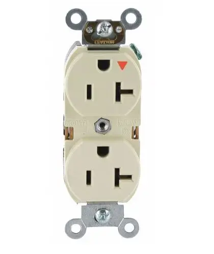 [LEV5362-IGI] LEV5362-IGI   Straight Blade Receptacle, 5-20R, 20 A, 125V AC, 2 Pole, 3 Wire, Flush Mount, Single
