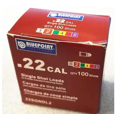 [RAW50502] RAW50502   0.22 Caliber Brown Single Shot Powder Loads, Cartridges/Powder Loads for Powder Actuated Load Tools Power Fasteners Power Loads  Level 2