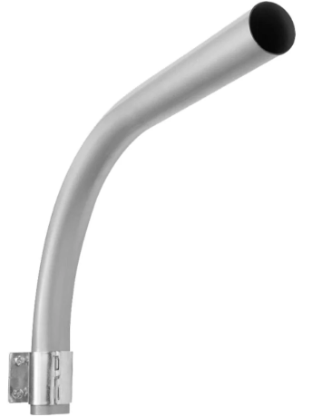 [YARM24] YARM24   24" CURVED STEEL ARM 1-5/8" PIPE DIAMETER SILVER GRAY