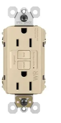 [91672] 91672  2G DUPLEX /GFI IVORY MID