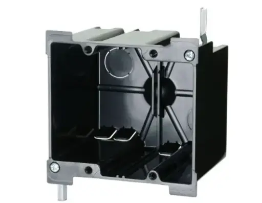 [P-240OW] P-240OW  2G GEM  BOX  PLASTIC  Non-Conductive Non-Metallic Switch/Receptacle Box With Knockouts 2 Gangs, 4 Outlets, 2 Knockouts, 3-11/16 in H x 4-1/8 in W x 3-3/8 in D