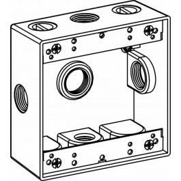 [2B75-5X] 2B75-5X  2G.  WP  5-3/4" HUBS SIDE  BOX  30254