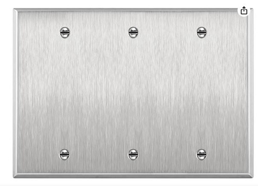 [10083] 10083   3 GANG BLANK COVER METAL