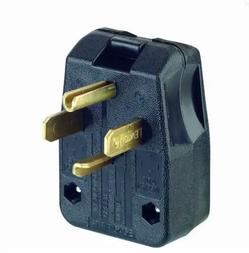 [W2CL-P050] W2CL-P050  30/50-Amp, 125/250-Volt, NEMA 14-30P/14-50P, 3P, 4W, Plug, Straight Blade, Commercial Grade, Angle, Grounding - Black, 275-E  RECEPTACLE