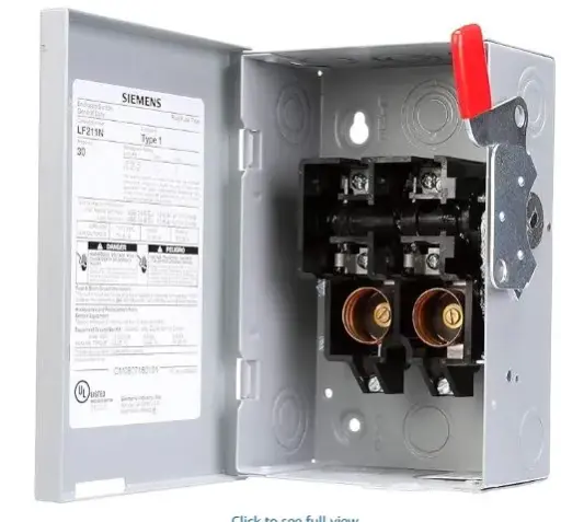 [LF211N] LF211N  30A 2P  FUSE  PLUG  IND SIEMENS  30 Amp, 2 Pole, 240-Volt, PLUG Fused, General Duty, W/N Indoor Rated PANEL